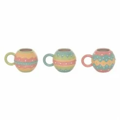 Transpac Imports Johanna Parker Easter Dottie Spring Egg Mug Set (Set Of 3)