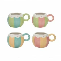 Transpac Imports Johanna Parker Easter Dottie Tea Cups (Set Of 4)