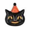Transpac Imports Johanna Parker Halloween Character Black Cat Face Plate