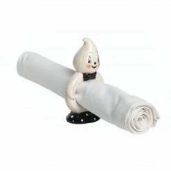 Transpac Imports PREORDER: Johanna Parker Halloween Ghost Napkin Rings