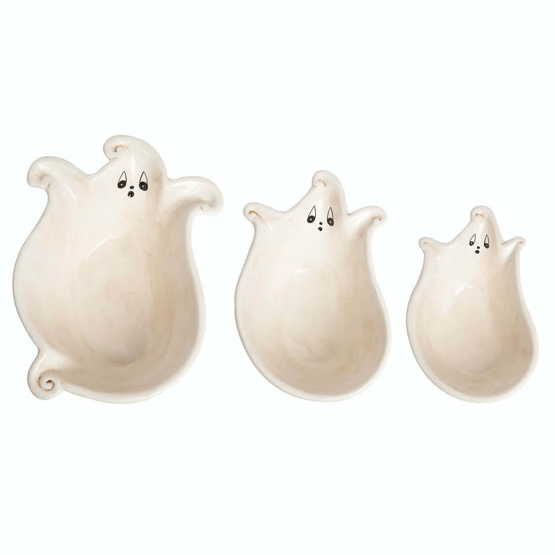 Transpac Imports PREORDER: Johanna Parker Halloween Ghost Nesting Bowls (Set Of 3) 3 Transpac Imports PREORDER: Johanna Parker Halloween Ghost Nesting Bowls (Set Of 3)