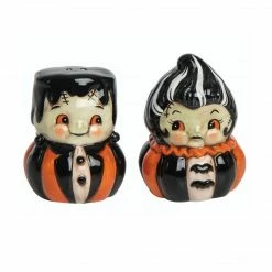 Transpac Imports PREORDER: Johanna Parker Halloween Mr. & Mrs. Frank Salt & Pepper Shakers