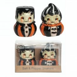 Transpac Imports PREORDER: Johanna Parker Halloween Mr. & Mrs. Frank Salt & Pepper Shakers