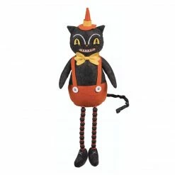 Transpac Imports Johanna Parker Halloween Plush Cat Shelf Sitter