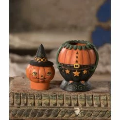 Bethany Lowe Johanna Parker Halloween Pumpkin Pete Spooks Jar