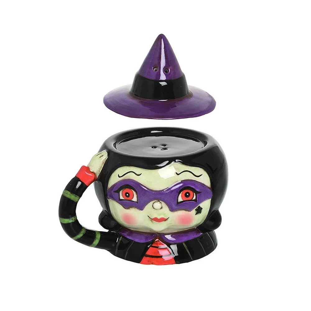 Transpac Imports PREORDER: Johanna Parker Halloween Salty Witch & Pepper Hat Shaker Set 3 Transpac Imports PREORDER: Johanna Parker Halloween Salty Witch & Pepper Hat Shaker Set