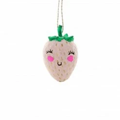 Cody Foster & Co. Jolly Strawberry Ornament 2.75"