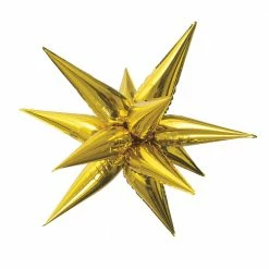 Unique Jumbo Gold Star-Burst Foil Balloon 40"