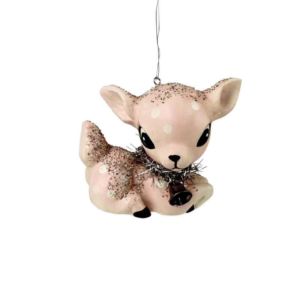 Bethany Lowe Pink Fawn Ornament Christmas 3 Bethany Lowe Pink Fawn Ornament Christmas