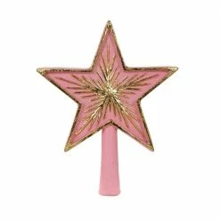 Cody Foster & Co. PREORDER: Light Pink 5-Point Starburst Tree Topper 8.25" Christmas