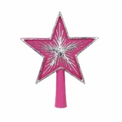 Cody Foster & Co. PREORDER: Magenta 5-Point Starburst Tree Topper 8.25" Christmas