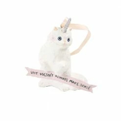 Cody Foster & Co. Christmas Magical Fantastical Unicorn Kitten Ornament 3.75"