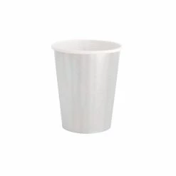Oh Happy Day Shiny Silver Paper Cups Party