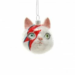 Cody Foster & Co. Meowie Bowie Cat Head Ornament 2.75" Christmas