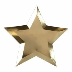 Meri Meri Party Gold Foil Star Plates