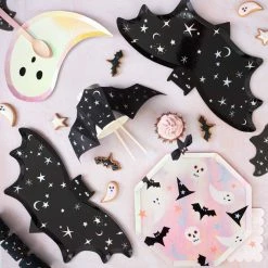 Meri Meri Party Sparkle Bat Plates Halloween Large Plates