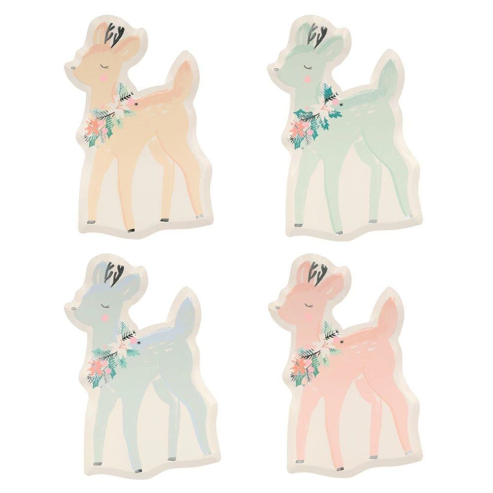 Meri Meri Party Pastel Reindeer Plates 3 Meri Meri Party Pastel Reindeer Plates