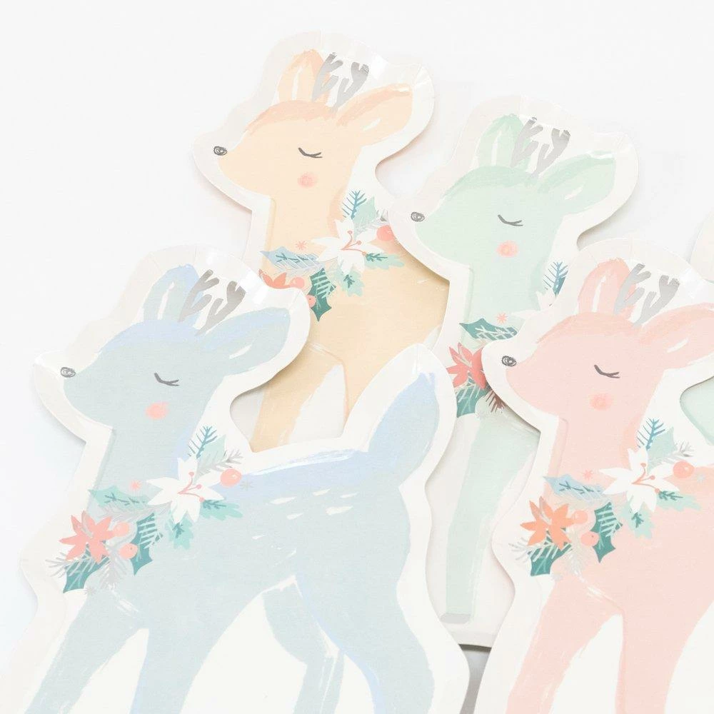 Meri Meri Party Pastel Reindeer Plates 5 Meri Meri Party Pastel Reindeer Plates