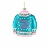 Cody Foster & Co. Teal Christmas Sweater Ornament 4.5"