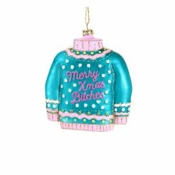 Cody Foster & Co. Teal Christmas Sweater Ornament 4.5"