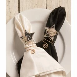 Bethany Lowe PREORDER: Moon And Stars Napkin Ring / Wine Charm (Set Of 2) Halloween