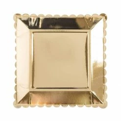 My Mind’s Eye Gold Scalloped Dinner Plates 9" Party