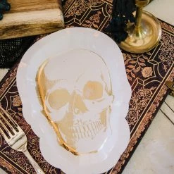 My Mind’s Eye Party Happy Haunting Skull Shaped Plates 8"