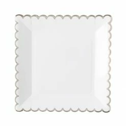 My Mind’s Eye Winter White Scalloped Plate 9" Party