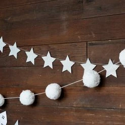 My Mind’s Eye White Glitter Stars Banner Party