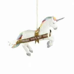 Cody Foster & Co. Christmas Mystic Rainbow Unicorn Ornament 5.25"