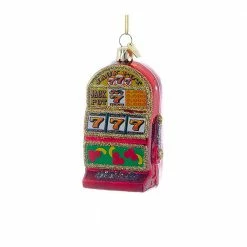 Kurt S. Adler, Inc. Noble Gems Slot Machine Glass Ornament 3.5" Christmas
