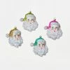 ONE HUNDRED 80 DEGREES Christmas Cheerful Santa Ornament 5.5"