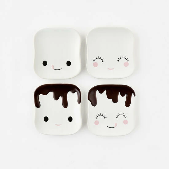 One Hundred 80 Degrees Marshmallow Plates (Set Of 4) 3 One Hundred 80 Degrees Marshmallow Plates (Set Of 4)