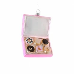 Cody Foster & Co. Pink Box Of Donuts Ornament 2.75"