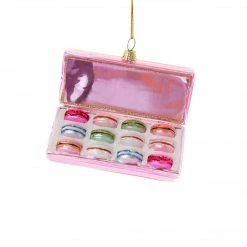 Cody Foster & Co. Pink Box Of Macarons Ornament 4"