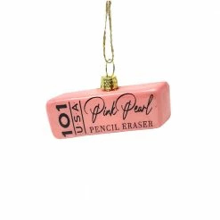 Cody Foster & Co. Pink Eraser Ornament 2.75" Christmas