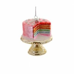 Cody Foster & Co. Pink Rainbow Cake Ornament 3.5"
