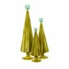 Cody Foster & Co. PREORDER: Pleated Glass Trees In Moss / Aqua (Set Of 3) Christmas