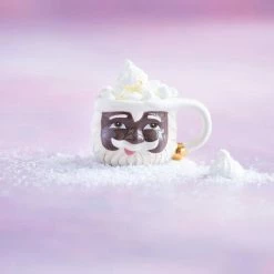 Christmas Glitterville Studios Black Papa Noel Mug