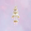 Glitterville Studios Gold & Blush Brown Papa Noel Ornament 6.5"