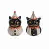 Transpac Imports Johanna Parker Halloween Black Cat Salt & Pepper Shakers