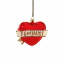 Cody Foster & Co. Feminist Heart Ornament 3.25"