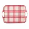 My Mind’s Eye Red Plaid Bamboo Tray Party