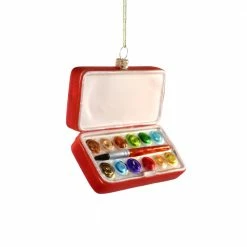 Cody Foster & Co. PREORDER: Red Tin Of Watercolors Ornament 4.75"