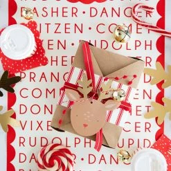 My Mind’s Eye Party Dear Rudolph Reindeer Names Holiday Table Runner