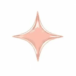 Qualatex Rose Gold Star Point Foil Balloon 20"