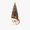 One Hundred 80 Degrees Christmas Santa Mug With Sisal Tree Ornament 6.25"