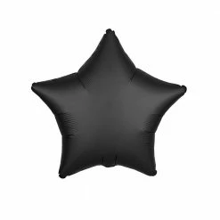 Anagram Satin Luxe Black Star Foil Balloon 19"