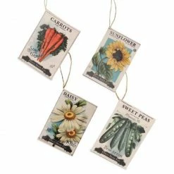 Bethany Lowe Ornaments Spring Seed Packet Ornament Set (Set Of 4)