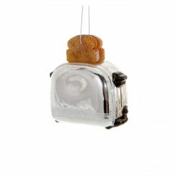 Cody Foster & Co. Christmas Silver Toaster Ornament 3.5"